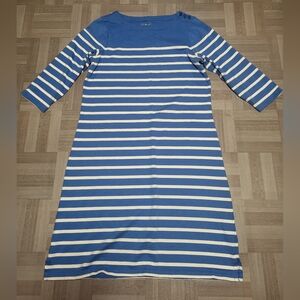 L.L. Bean Blue and White Striped dress. medium